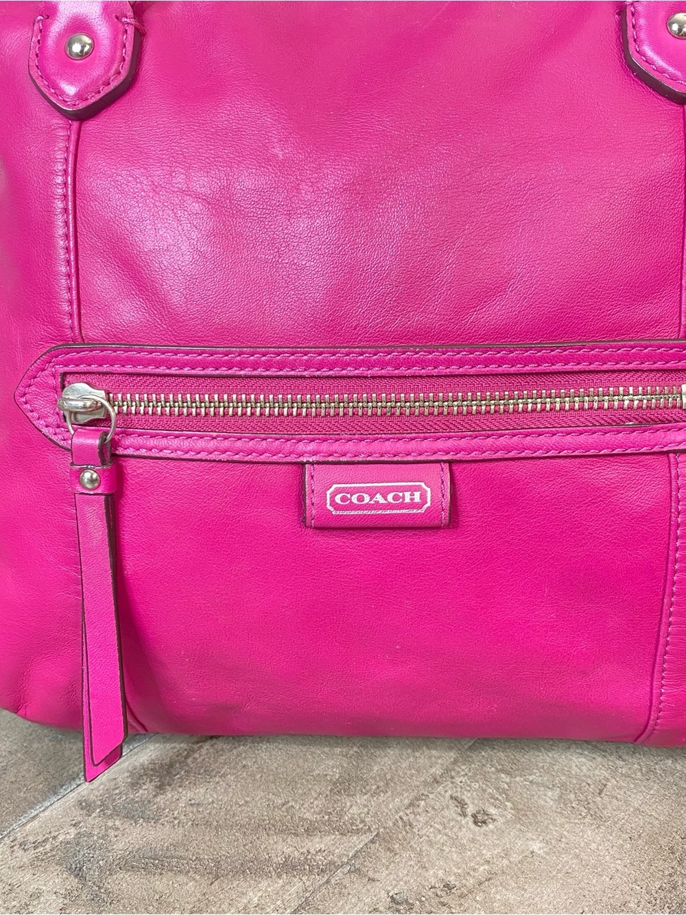 Coach Daisy Mia Leather Convertible Crossbody Tote Bag Pink Magenta F23901 - Picture 2 of 12
